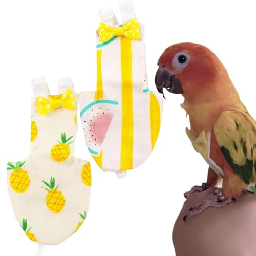 Parrot Diaper Bird Diaper, 2Pcs Parrot Washable Diaper Nappies, M Nappies for Parakeet, Canary Flight Suit, Parrot Nappy Clothes, Pet Flying Clothes von Huraoerrrr