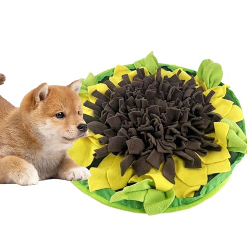 Huraoerrrr Snuffle Matte für Hunde, Haustierfütterungsblumenmatte, fördert natürliche Futtersfertigkeiten Hundespielzeug, Hundebehandlungsspender für Pet Cat Dog Puppy von Huraoerrrr