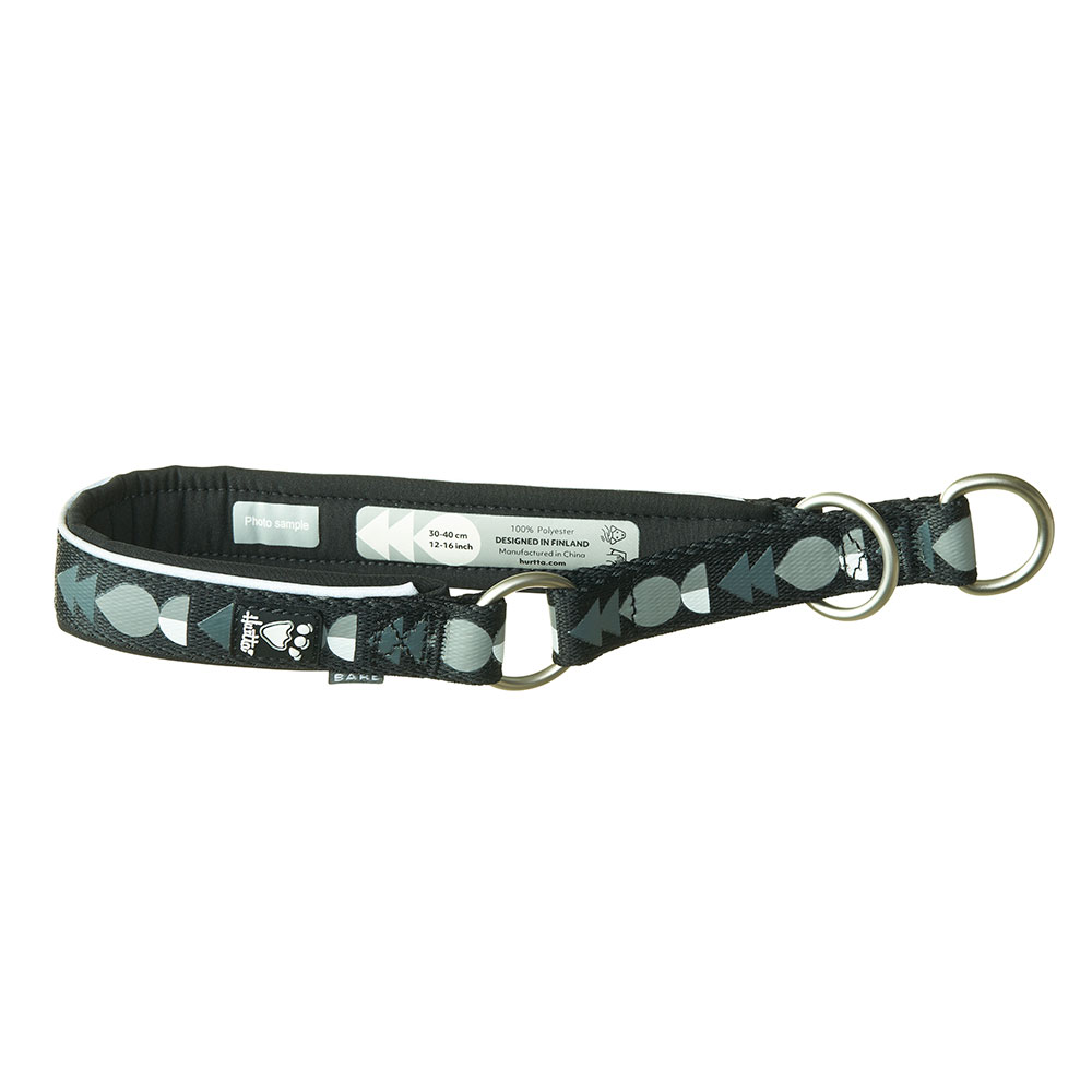 Hurtta Bare Zug-Stopp Halsband, coal - 35 - 45 cm Halsumfang, 25 mm breit von Hurtta Bare