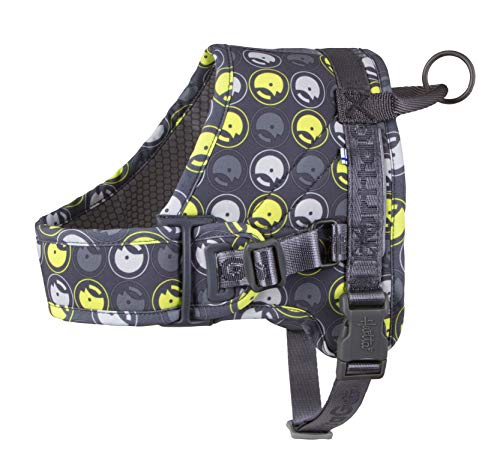 Hurtta Go Harness Hundegeschirr für kleine Hunde, gepolstert, vorne verstellbar, mit Griff und Reflektor-Band, Grau 35-34cm von Hurtta