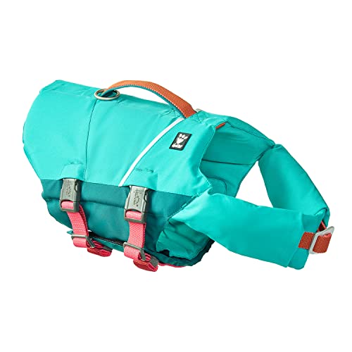 Hurtta Life Savior ECO Hundeschwimmweste maximale Sicherheit im und am Wasser beim Schwimmen, SUP, Kayak & Bootsausflügen (Peacock, 15-20 kg) von Hurtta