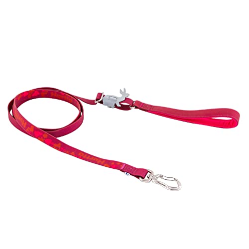 Hurtta Mudventure Leine für Hunde, Schmutzabweisende Hundeleine, Verstellbar, Rot, 120-180cm*15mm von Hurtta