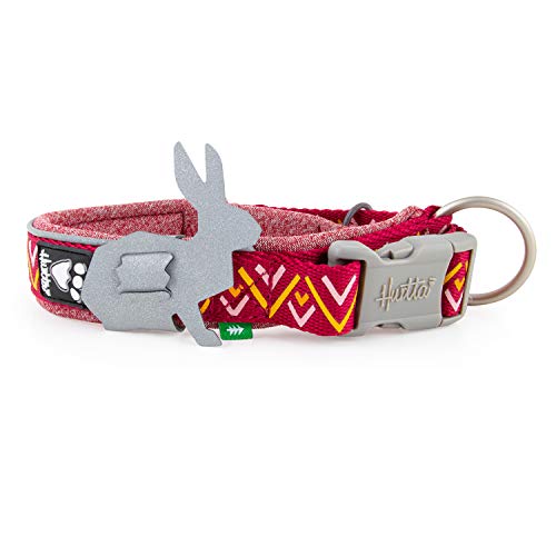 Hurtta Razzle-Dazzle Halsband für kleine Hunde, Gepolstert, 100% recyceltes Polyester, Rot 45-55cm von Hurtta