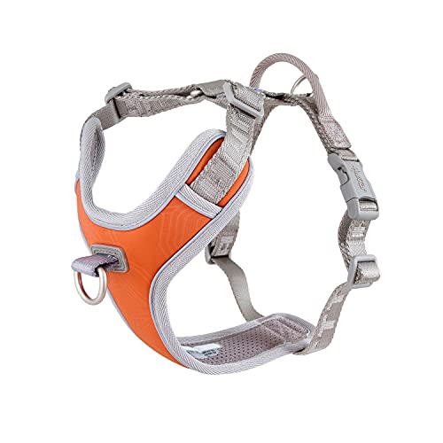 Hurtta Venture No-Pull Geschirr für große Hunde, reflektierend, verstellbar, wasserdicht, Buckthorn Orange 80-100 cm von Hurtta