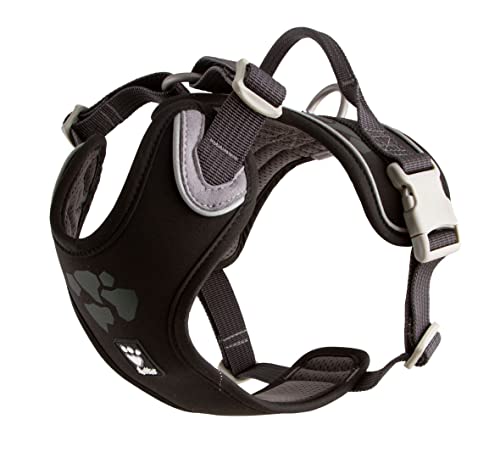 Hurtta Weekend Warrior Hundegeschirr, Brust Geschirr für Hunde, Schwarz 45-60 cm von Hurtta