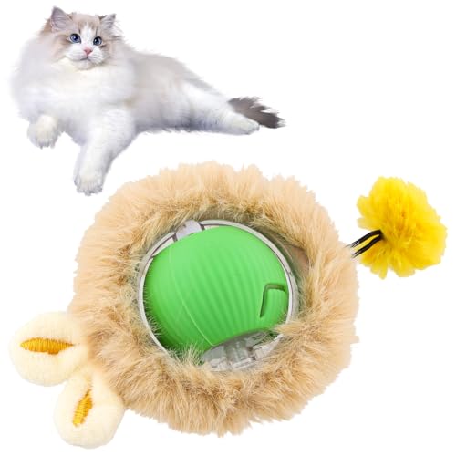 Husalsea Interaktives Spielzeug für Katzen, interaktiver Ball für Katzen im Inneren, Automatisch Bewegender Katzenspielzeugball, Wiederaufladbarer Smart Cat Toys Ball 3 Modi, Interaktiver Ball für von Husalsea