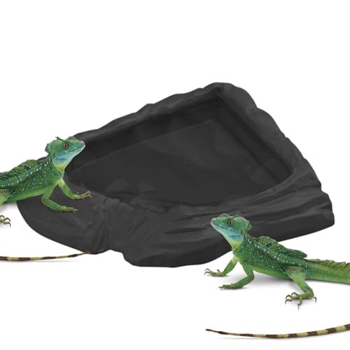 Husoiuy Schildkröten Fressnapf - Bartagamen Badebecken | Auslaufsichere Wasserschale Für Aquarium, Terrarium & Gehege Husoiuy Schildkröten Fressnapf - Bartagamen Badebecken | Auslaufsichere Wasserschale Für Aquarium, Terrarium & Gehege von Husoiuy