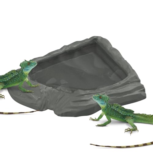 Husoiuy Schildkröten Wassernapf,Schlangen Futterbecken | Dekorativer Wasser Und Futternapf Für Terrarium Schildkröten Schlangen Bartagamen Geckos Und Aquarien Husoiuy Schildkröten Wassernapf,Schlangen Futterbecken | Dekorativer Wasser Und Futternapf Für Terrarium Schildkröten Schlangen Bartagamen Geckos Und Aquarien von Husoiuy