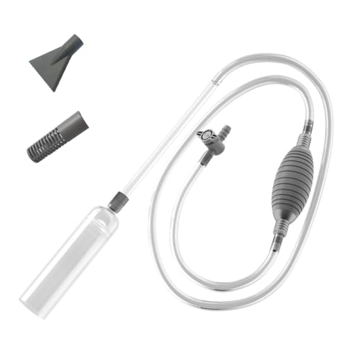 Huudngeje Aquarienwasserwechsler Luft Pumpe Handheld Aquarienkies Reiniger Saugpumpe mit Filterdüse von Huudngeje