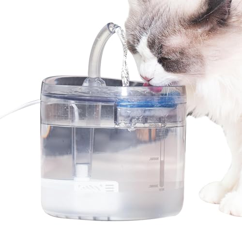 Automatic Water Bowl, Indoor Drinking Fountain, 5.91inch Easy to Maintain and Refill, Ideal Cats and Small Pets 1.5l Size, Quiet Filtration Water Dish for Garage, Garden & Balcony von Huvqianu