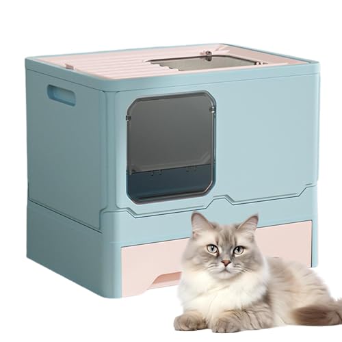 Cat Litter Box | Top Entry Litter Box | Drawer Type Litter Box, Kitty Litter Tray, Cat Litter Box Scoop, Easy Clean Litter Box, Large Cat Litter Box with Drawer Pan & Scoop for Cat von Huvqianu