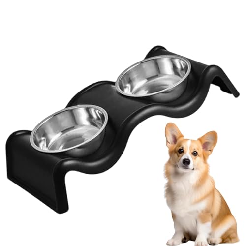 Double Dog Water Bowl, Anti-Slip Pet Dishes, Stainless Steel Pet Bowl, Puppy and Cat Feeding Bowls, Pet Supplies Water Bowl, Pet Food and Water Bowls, Non-Slip Dog Food Bowls, Easy Clean Pet Bowl von Huvqianu