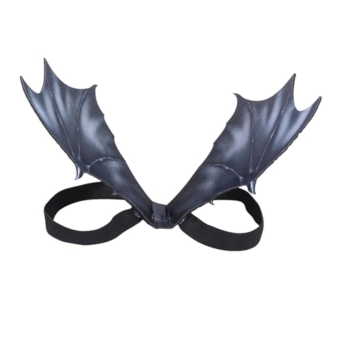 Halloween-Kostüme für Haustiere, Fledermausflügel, schwarze Katzenflügel, niedliche Halloween-Haustierflügel, einfach zu tragen, Fledermaus-Kostüm, Halloween-Verkleidungszubehör für Haustiere, Hunde, von Huvqianu