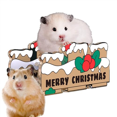 Hamster-Badezimmer – Zubehör für Weihnachtshamsterkäfig – Haustier-Hamsterversteck für Chinchillas, Frettchen, Igel von Huvqianu