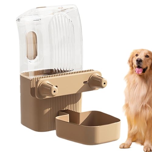 Hangable Dog Feeder, Cage Mounted Automatic Water Bowl & Food Dispenser, 12.2x12.2in Pet Supplies, Large Crate Feeder Dish for Puppies and Cats, Convenient Feeding Solution von Huvqianu