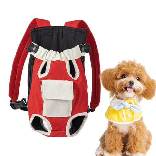 Haustier-Rucksack-Tragetasche, verstellbare Katzenbeine, Reisetasche, 3 Größen, tragbare Welpen-Tragetasche für kleine, mittelgroße Hunde, ideal zum Wandern, Reiten und Outdoor-Abenteuer von Huvqianu