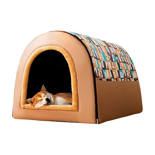 Hundehütte Innen, Hochelastisches Kissenbett, weiche Hundehütte, faltbare Hundehütte, Welpenhöhlenbett, warmes Katzennest, Haustierschlafnest, Winterhundebett, tragbare Hundehütte von Huvqianu