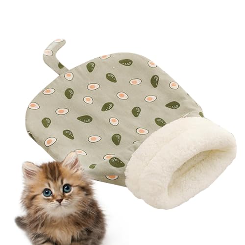 Huvqianu Haustierbett für den Innenbereich, Katzenschlafsack, warmes Katzenbett, weicher Katzensack, Kätzchenhöhlenbett, Katzennest, weiches Katzensack, Katzenbett, Katzenhöhle, Bett zum Schlafen, von Huvqianu