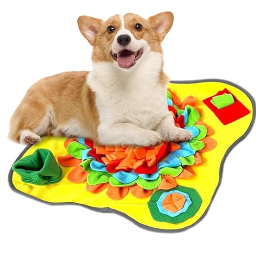 Huvqianu Interactive Dog Snuffle Mat, Dog Enrichment Snuffle Mat, Treat Hiding Dog Mat, Slow Feeder Interactive Dog Puzzle Toys, Dog Chew Toys Slow Feeder Dog Toy Treat Dispenser for Small, Medium von Huvqianu