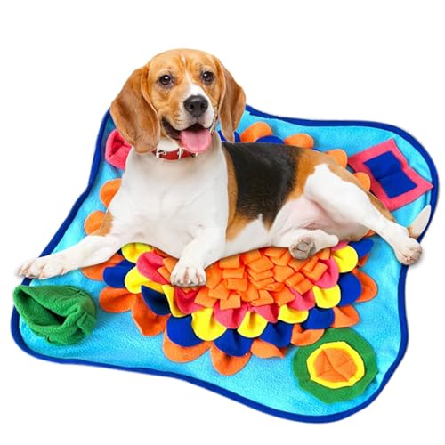 Huvqianu Interactive Dog Snuffle Mat, Dog Enrichment Snuffle Mat, Treat Hiding Dog Mat, Slow Feeder Interactive Dog Puzzle Toys, Dog Chew Toys Slow Feeder Dog Toy Treat Dispenser for Small, Medium von Huvqianu