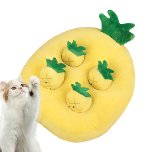 Huvqianu Karottengarten Hundespielzeug | Karottensammler Katzenspielzeug | Interaktives Katzenspielzeug Erdbeerfarm, Karottenziehspielzeug und Ananas-Puppe für Welpen von Huvqianu