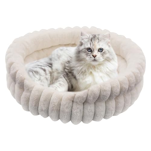 Huvqianu Katzen Nest | Stylische Haustierbetten,Runder Wärmendes Donut Schlafplatz Für Tiere Kitten Winter Kuschelig Weiches Bequemes Ruhen Huvqianu Katzen Nest | Stylische Haustierbetten,Runder Wärmendes Donut Schlafplatz Für Tiere Kitten Winter Kuschelig Weiches Bequemes Ruhen von Huvqianu