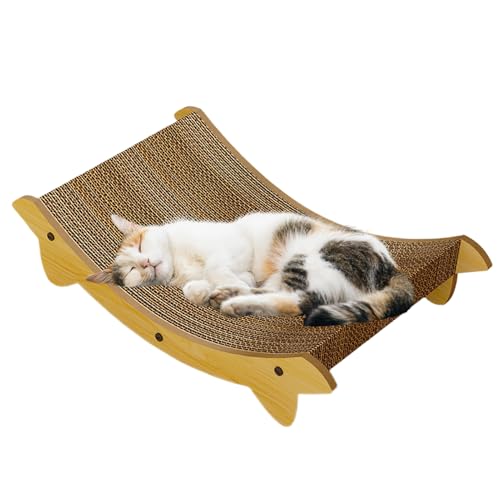 Huvqianu Katzenkratzbrett - Kratzpad und Kätzchenbett,Interaktives Spielzeug als Möbelschutz für Sofa Tür Teppich mit Beschäftigungsfunktion gegen Langeweile bei Kätzchen und kleinen Huvqianu Katzenkratzbrett - Kratzpad und Kätzchenbett,Interaktives Spielzeug als Möbelschutz für Sofa Tür Teppich mit Beschäftigungsfunktion gegen Langeweile bei Kätzchen und kleinen von Huvqianu
