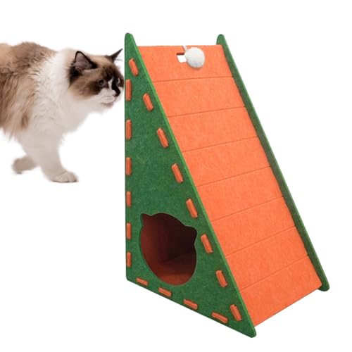 Huvqianu Katzenkratzmatte | Vertikale Integrierte Kratzfläche | Dreieckiges Katzenbett Aus Filz Als Kletterlandschaft Zum Ausruhen Spielen Für Innen Außen Zuhause Huvqianu Katzenkratzmatte | Vertikale Integrierte Kratzfläche | Dreieckiges Katzenbett Aus Filz Als Kletterlandschaft Zum Ausruhen Spielen Für Innen Außen Zuhause von Huvqianu