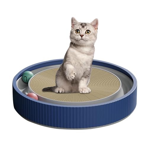 Huvqianu Katzenkratzpad - Katzenkratzpad mit Spielzeugballbahn | Langlebige Spielzeugballbahn für Möbelschutz, unterstützt Haustierverhalten, Haustierbedarf Huvqianu Katzenkratzpad - Katzenkratzpad mit Spielzeugballbahn | Langlebige Spielzeugballbahn für Möbelschutz, unterstützt Haustierverhalten, Haustierbedarf von Huvqianu