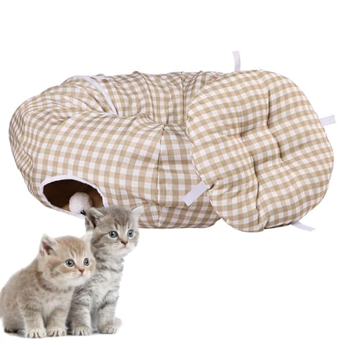 Huvqianu Katzennest Betttunnel | Faltbares Haustier-Katzen-Spielhöhle Bett mit 2 Eingängen | Waschbares Donut-Spielzeug für Schlafzimmer, Tierhandlung, Wohnzimmer, Garage Huvqianu Katzennest Betttunnel | Faltbares Haustier-Katzen-Spielhöhle Bett mit 2 Eingängen | Waschbares Donut-Spielzeug für Schlafzimmer, Tierhandlung, Wohnzimmer, Garage von Huvqianu