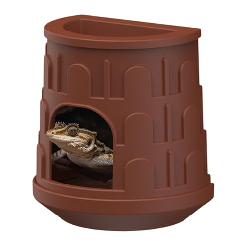 Huvqianu Kleines Reptilienversteck, Käfig-Leopardenhaus, Versteck – Lebensraum-Tiere, Kletterspielzeug mit Top-Futterschale für Terrarium, Aquarium, Tankgehege, Bartdrache Huvqianu Kleines Reptilienversteck, Käfig-Leopardenhaus, Versteck – Lebensraum-Tiere, Kletterspielzeug mit Top-Futterschale für Terrarium, Aquarium, Tankgehege, Bartdrache von Huvqianu