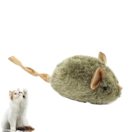 Huvqianu Mice Cat Toys, Interactive Kitten Toy Fun Playtime, 5.51x1.77in Squeak Mice Chewing Plush for Realistic Engagement, Ideal Indoor Cats, Perfect on Keeping Pets Entertained Actively von Huvqianu