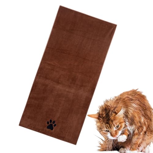 Huvqianu Pet Absorbent Towel, Microfiber Grooming Towel, 13.78x29.53in Shower Cloth, Absorbing Groom Towelette, Soft and Absorbent Paw Dog Drying for Quick Dry and Comfort von Huvqianu