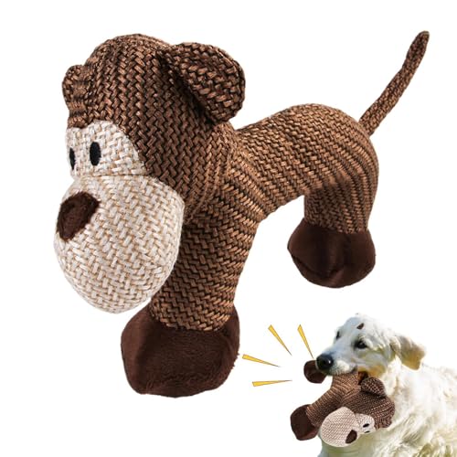 Huvqianu Plush Dog Chew Toy, Soft Stuffed Animal, 11.81x1.97x7.87inch Tooth Cleaning Design, Reinforced Stitching, Small Medium Large Dogs, Interactive Squeaky Toy for Playtime and Comfort von Huvqianu