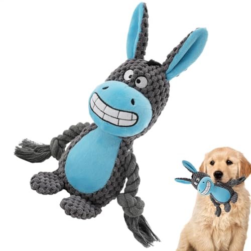 Huvqianu Plush Squeaky Dog Toy, Bite-Resistant Animal-Shaped Chew Toy, Interactive Sound for Behavioral Training & Pet Plays, Sturdy with Speaker & Ringing Paper, 10x6x24cm von Huvqianu