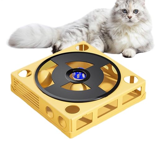 Katzenfutter-Puzzle, Strategie-Labyrinth-Box, 25 x 25 cm Phonograph, interaktives Spielzeug, Plattenspieler-Track-Puzzle, Anreicherungsspiel, Indoor-Katzen, geistige Stimulation für Kätzchen von Huvqianu