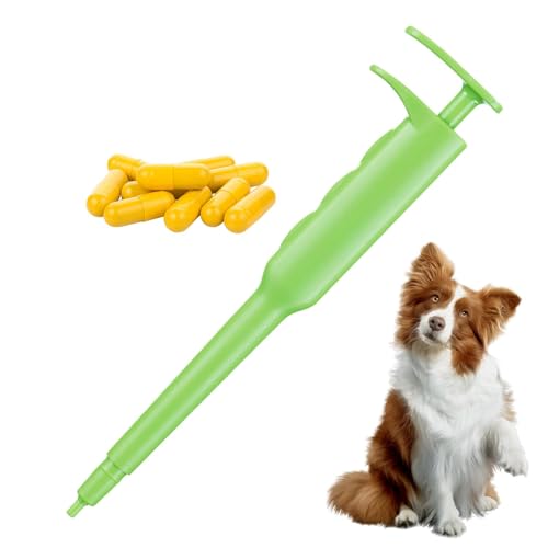 Pet Pill Dispenser, Silikon Spritze Pill Popper, 5.0 cm Leichte Tablettenfütterung, Medikamentenstab für Hunde, Easy Pet Medicine Feeder für Stressverwaltung von Huvqianu