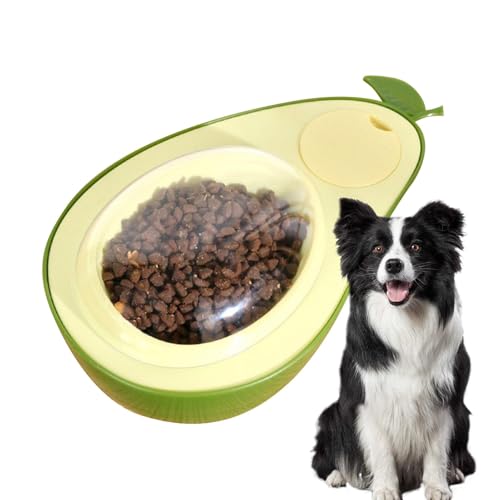 Puppy Feeding Bowl, 690ml Slow Feeder Double Bowl in Avocado Shape, Anti Choking Food Dish, Large-Caliber Cat and Dog Feed Utensil, Pet Supplies for Indoor Pets von Huvqianu