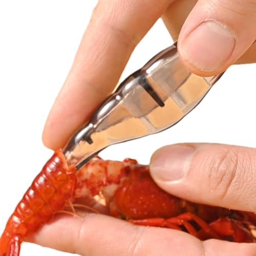 Shrimp Deveiner Tool, Garnelenreiniger und Deveiner Tool - Mehrzweck-Garnelen-Schälgerät, Krebs-Schälgerät - Effizientes, ergonomisches Garnelen-Entfernungswerkzeug, Garnelenschalen-Entferner für den von Huvqianu