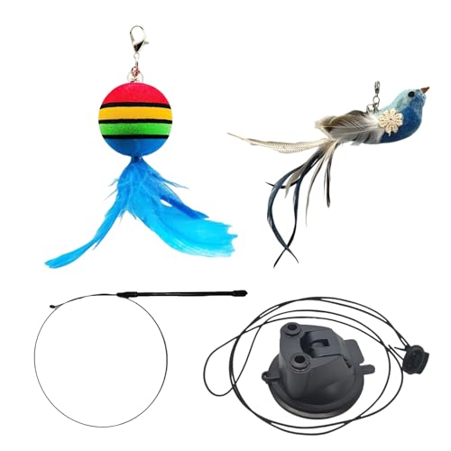 Huxibai Interaktives Spielzeug Für Katzen | Interaktive Katzenangel Mit Vogelform,Handgeführte Spielangel Mit Saugnapf & Wandhalterung Gegen Langeweile Für Bewegung Und Geistige Anregung Huxibai Interaktives Spielzeug Für Katzen | Interaktive Katzenangel Mit Vogelform,Handgeführte Spielangel Mit Saugnapf & Wandhalterung Gegen Langeweile Für Bewegung Und Geistige Anregung von Huxibai