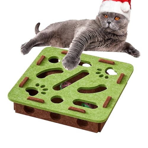 Huxibai Katzen Denkspiel Futterball - Interaktiver Leckerlibehälter | Sinnesfördernder Glockenfutterautomat Für Katzen Hunde Gegen Langeweile Jagdtraining Reise Indoor Outdoor Transportbox Huxibai Katzen Denkspiel Futterball - Interaktiver Leckerlibehälter | Sinnesfördernder Glockenfutterautomat Für Katzen Hunde Gegen Langeweile Jagdtraining Reise Indoor Outdoor Transportbox von Huxibai