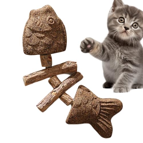 Huxibai Katzenkauen Spielzeug Für Zahnung - Fischgräten Zahnstäbchen | Interaktives Kauspielzeug Süßes Holz Kätzchen Gegen Langeweile Für Drinnen Und Draußen Huxibai Katzenkauen Spielzeug Für Zahnung - Fischgräten Zahnstäbchen | Interaktives Kauspielzeug Süßes Holz Kätzchen Gegen Langeweile Für Drinnen Und Draußen von Huxibai