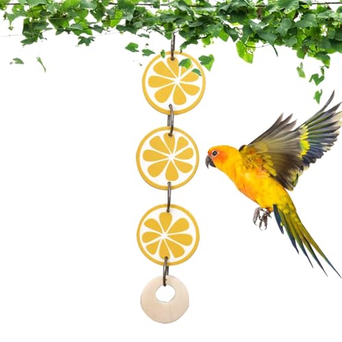 Huxibai SALAKEET HOLKEN Toy, HOLZEN Vogelspielzeug | Zitronenvogel -Käfigspielzeug - Unterhaltungszubehör, kreative Ornament für Wellenloser, Conures, Finken, Haustiervorräte von Huxibai