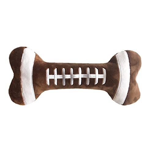 Lulubelles Power Plüsch | Foootball Knochen (groß) | Fußball-Hundespielzeug mit Quietscher | lustiges Sport-Hundegeschenk | lustig, langlebig und sicher | Huxley & Kent Quietschendes Hundespielzeug von Huxley & Kent