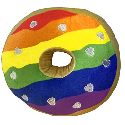 Lulubelles Power Plüsch | Pride Donut (groß) | Hundespielzeug mit Quietscher | lustiges Hundeschenk | lustig, langlebig und sicher | Huxley & Kent quietschendes Hundespielzeug von Huxley & Kent