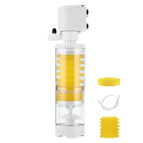 Aquarium-Vakuumfilter – Interner Aquariumfilter | Transparente Filterpatronen | Einstellbarer Wasserdurchfluss | Aquariumfilter Tankfilter Effizient | Reinigt Wasserschwammfilter Für Aquarium Filtra von Huyeruie