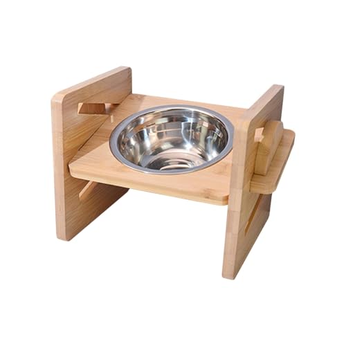 Ergonomischer Keramiknapf für Haustiere, Edelstahl, erhöhter Futternapf, verstellbare Katzen-Futternäpfe mit Holzständer, rutschfeste Haustierfutter- und Wassernäpfe für Haustiere, Hunde, Katzen und Ergonomischer Keramiknapf für Haustiere, Edelstahl, erhöhter Futternapf, verstellbare Katzen-Futternäpfe mit Holzständer, rutschfeste Haustierfutter- und Wassernäpfe für Haustiere, Hunde, Katzen und von Huyeruie