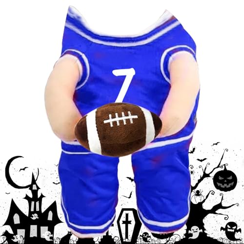 Haustier-Basketball-Kostüm – Basketballspieler-Kostüme für Halloween-Hunde | Atmungsaktive Jersey-Kleidung für Hunde mit großem Ball | Lustiges Sportshirt von Huyeruie