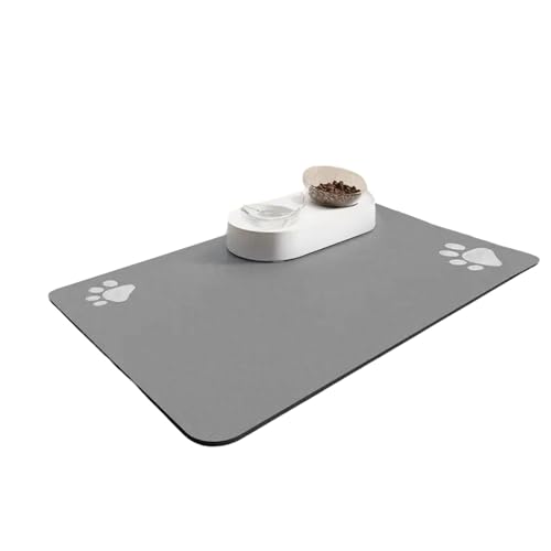 Hundenapf-Matte, saugfähige Hundefuttermatte, wasserdicht, rutschfest, verhindert Verschütten von Lebensmitteln, rutschfeste Hunde-Wasserspender-Matte, schnell trocknende Wassernäpfe Matte für Hunde Hundenapf-Matte, saugfähige Hundefuttermatte, wasserdicht, rutschfest, verhindert Verschütten von Lebensmitteln, rutschfeste Hunde-Wasserspender-Matte, schnell trocknende Wassernäpfe Matte für Hunde von Huyeruie