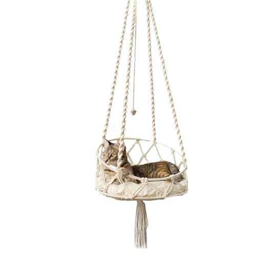 Katzen-Hängemattenbett – niedliches Katzenbett | atmungsaktives Plüsch-Katzen-Hängemattenbett | Boho-Schaukelbett Hängematte für Indoor-Katzen | Haustier-Katzen-Bettwäsche bequem mit abnehmbarem Katzen-Hängemattenbett – niedliches Katzenbett | atmungsaktives Plüsch-Katzen-Hängemattenbett | Boho-Schaukelbett Hängematte für Indoor-Katzen | Haustier-Katzen-Bettwäsche bequem mit abnehmbarem von Huyeruie